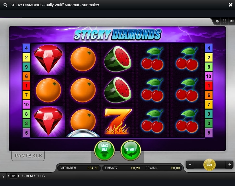 bally wulff online casino sticky diamond übersicht